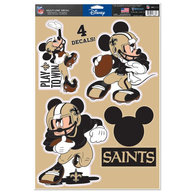 New Orleans Saints / Disney Mickey Mouse Multi-Use Decal 11" x 17"