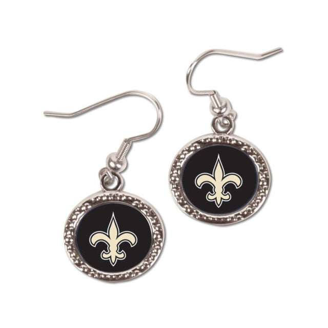 New Orleans Saints Earrings Jewelry Carded Round