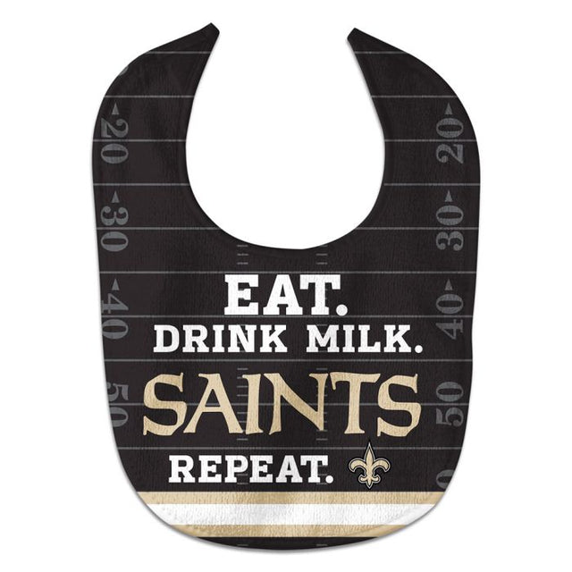 Babero para bebé All Pro Eat Drink Milk de los New Orleans Saints