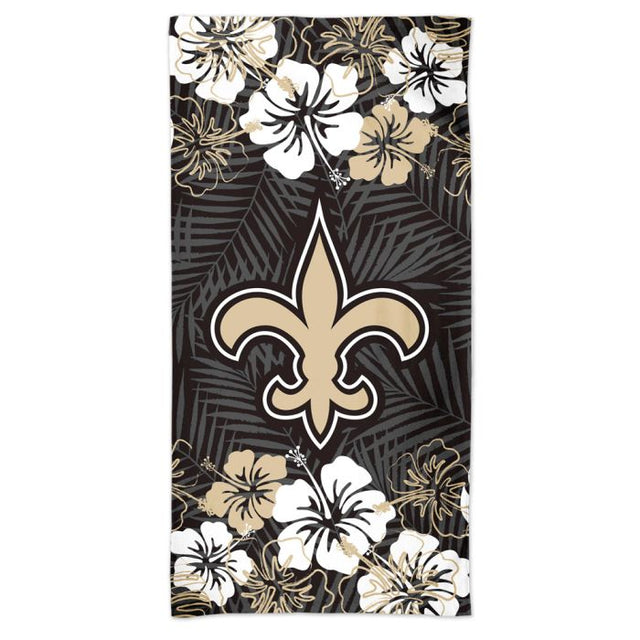 New Orleans Saints FLORAL Spectra Beach Towel 30" x 60"