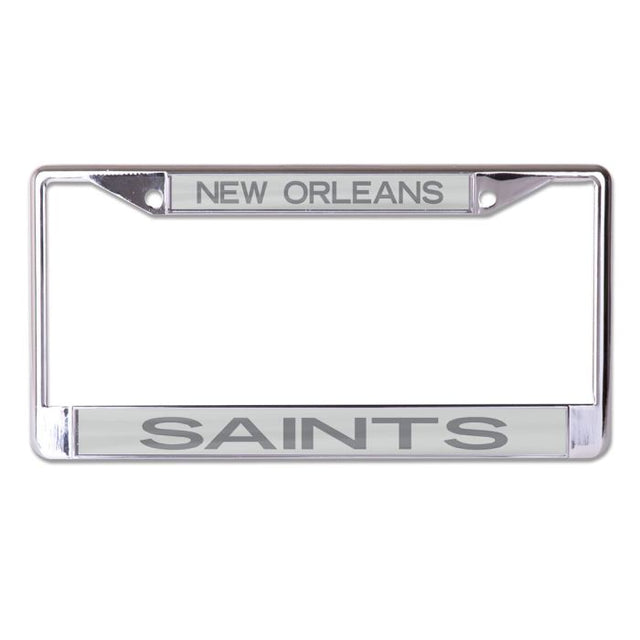 New Orleans Saints FROSTED Lic Plt Frame S/L Printed