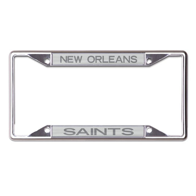 New Orleans Saints FROSTED Lic Plt Frame S/S Printed