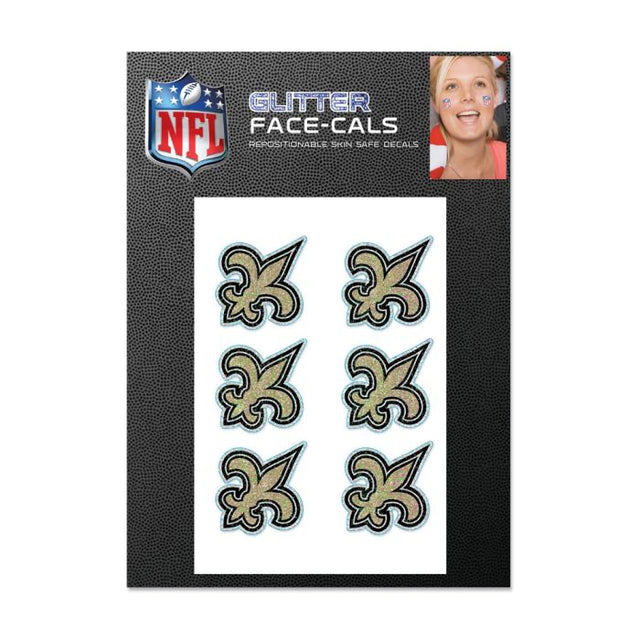 New Orleans Saints Glitter Tattoo 6 Pack