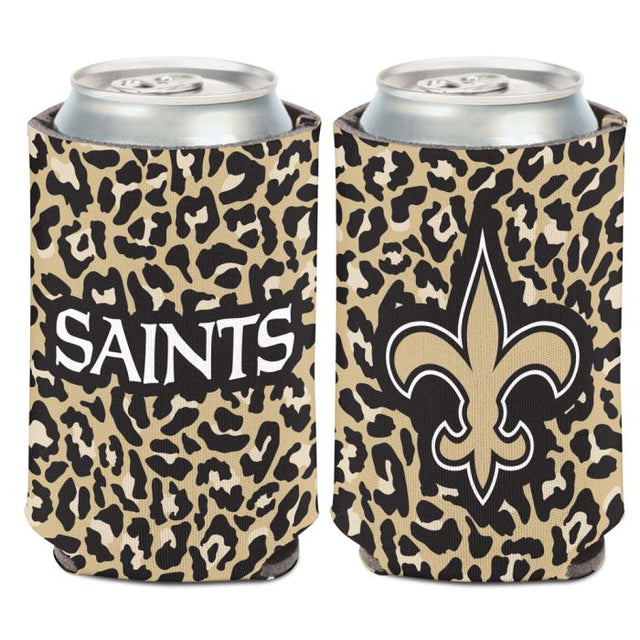 New Orleans Saints Leopard Can Cooler 12 oz.