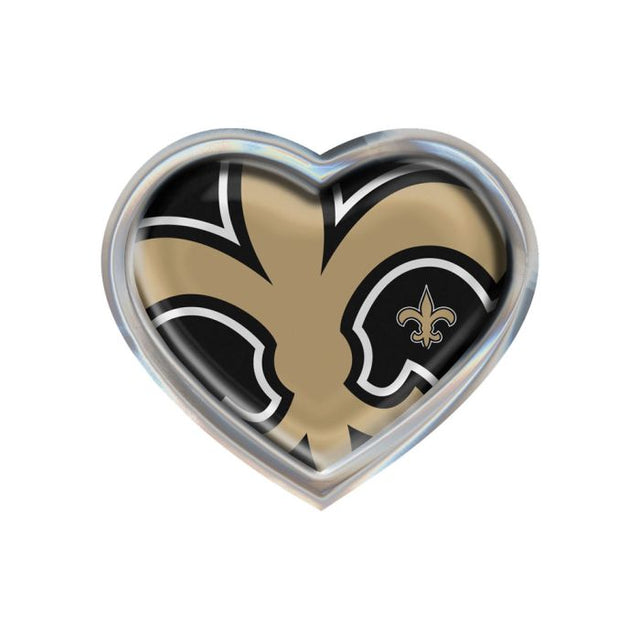 New Orleans Saints MEGA Chrome Metal Domed Emblem HEART