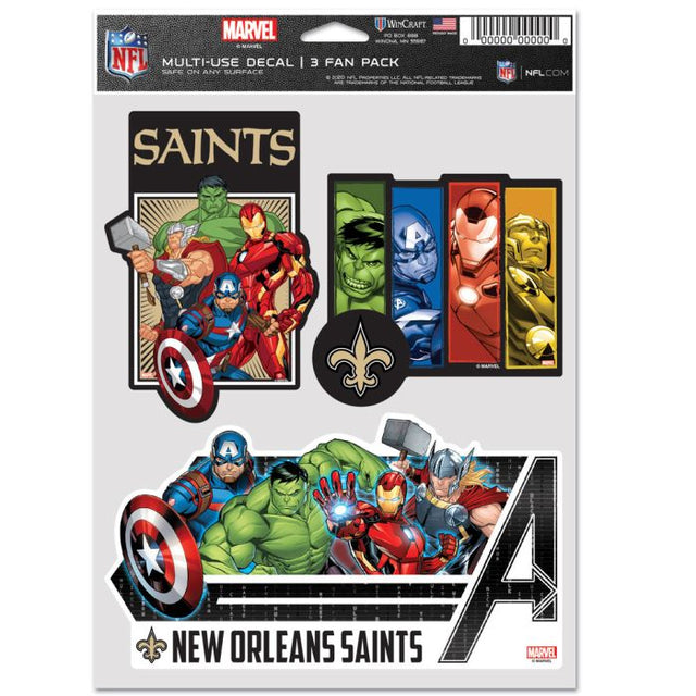 New Orleans Saints / Marvel (C) 2021 Marvel Multi Use 3 Fan Pack