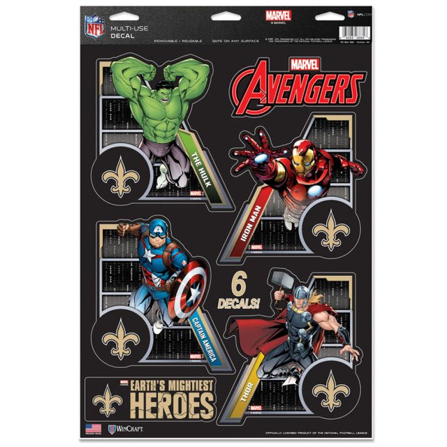 New Orleans Saints / Marvel (C) 2021 Marvel Multi-Use Decal 11" x 17"