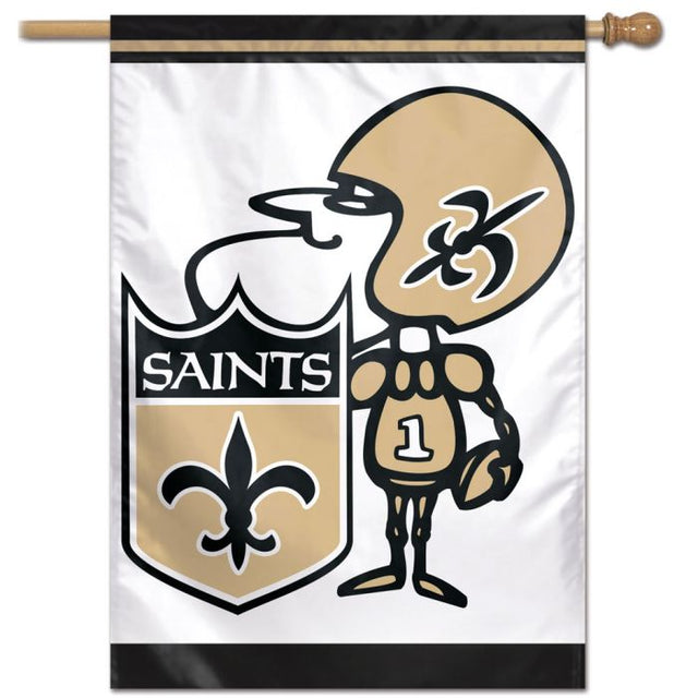 New Orleans Saints Mascot Vertical Flag 28" x 40"