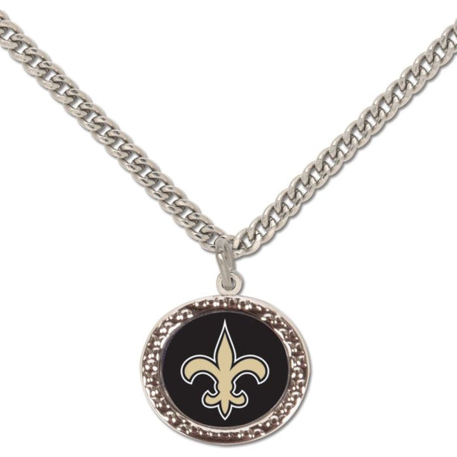 New Orleans Saints Necklace w/Charm Jewelry Card