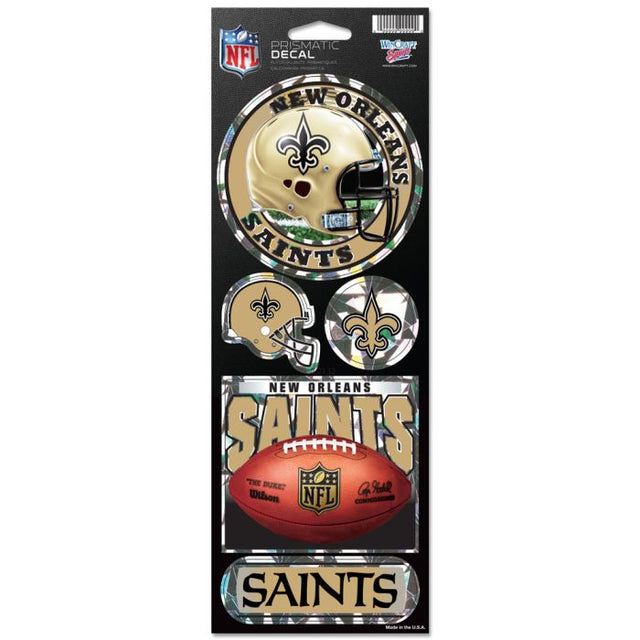 New Orleans Saints Prismatic Decal 4" x 11"