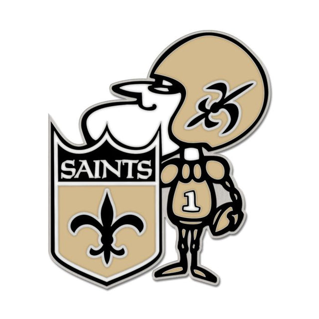 New Orleans Saints Retro Collector Enamel Pin Jewelry Card