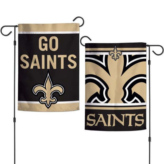 New Orleans Saints SLOGAN Garden Flags 2 sided 12.5" x 18"