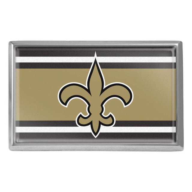 New Orleans Saints STRIPES Chrome Metal Domed Emblem