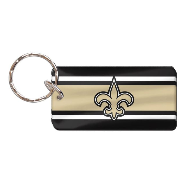 New Orleans Saints STRIPES Keychain Rectangle