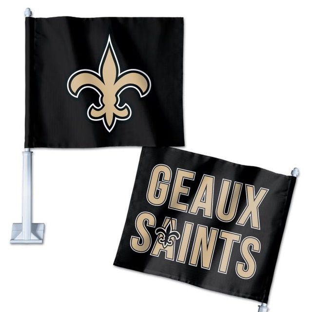 New Orleans Saints Slogan Car Flag 11.75" x 14"