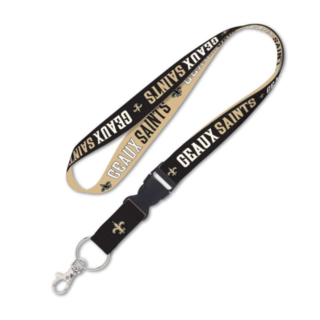 New Orleans Saints Slogan Lanyard w/detachable buckle 1"