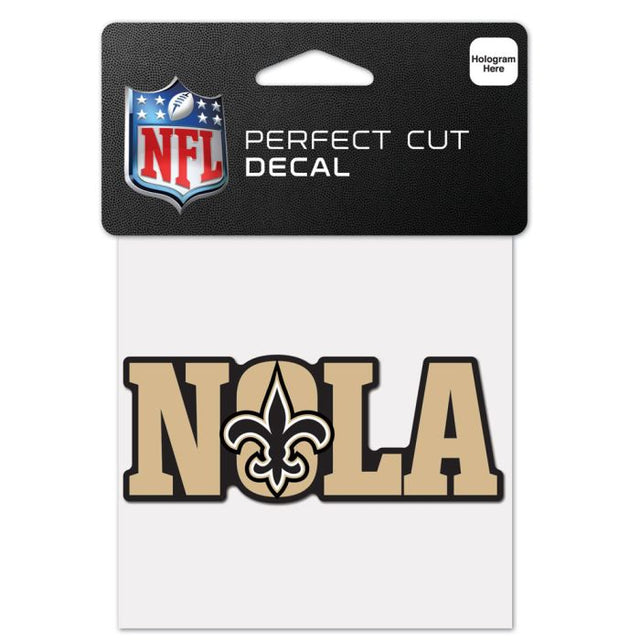 New Orleans Saints Slogan Perfect Cut Color Decal 4" x 4"