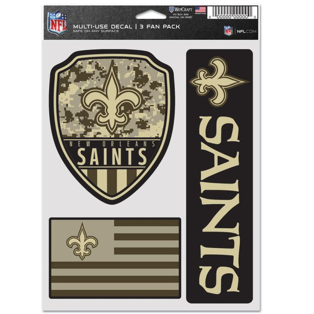 New Orleans Saints Standard Multi Use 3 Fan Pack