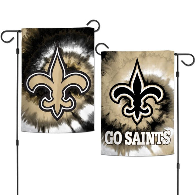 New Orleans Saints Tie Dye Garden Flags 2 sided 12.5" x 18"