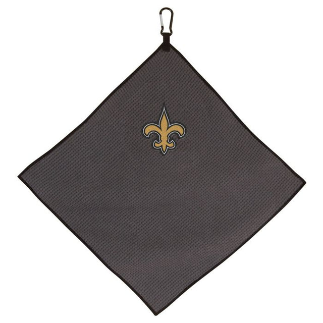 New Orleans Saints Towel - Grey Microfiber 15" x 15"