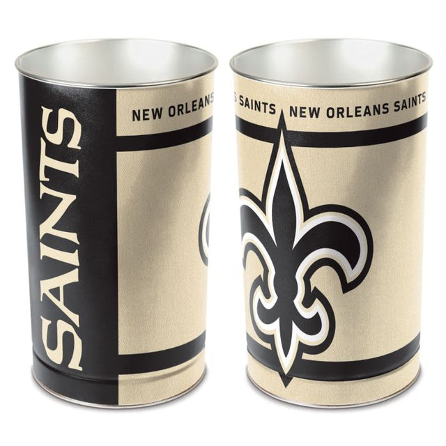 New Orleans Saints Wastebasket - tapered 15"H