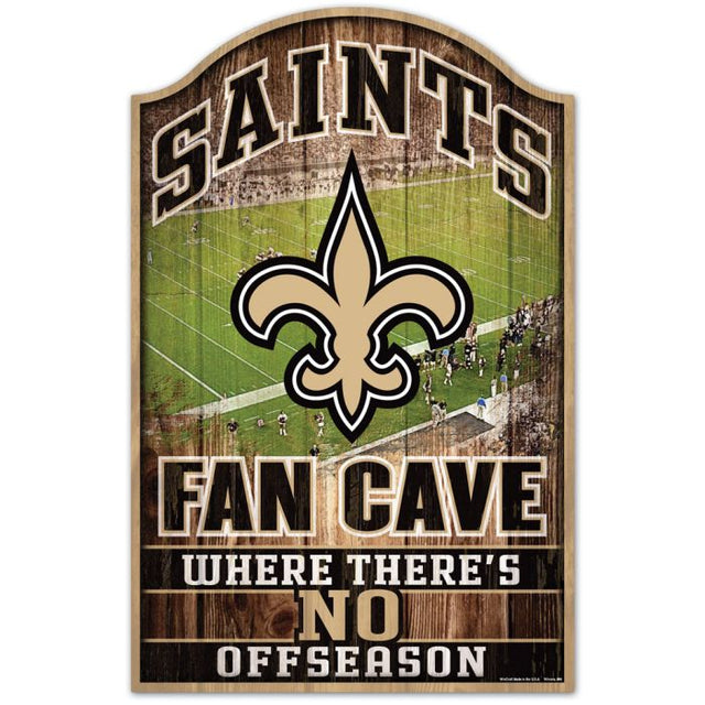 New Orleans Saints Wood Sign 11" x 17" 1/4" thick