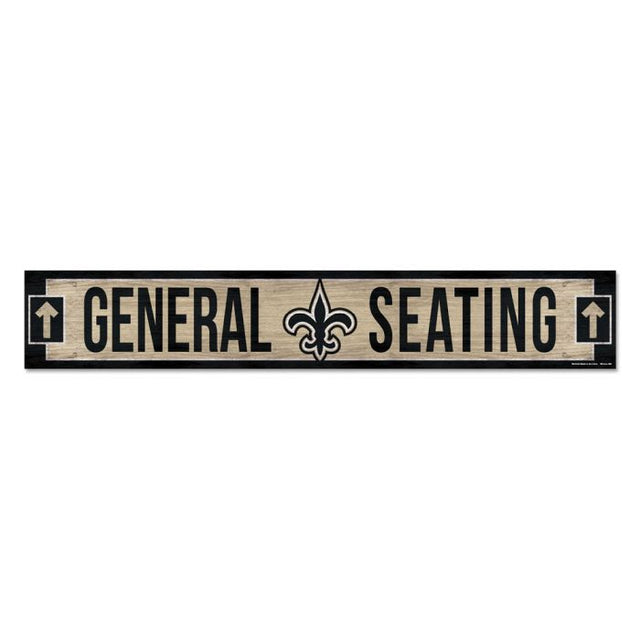 New Orleans Saints Wood Sign 6"x36" 3/8" thick