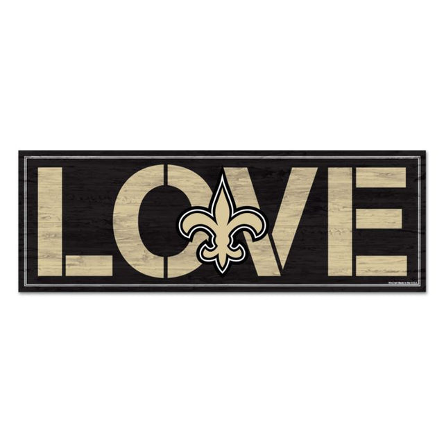 New Orleans Saints Wood Sign 8"x23" 1/4" thick