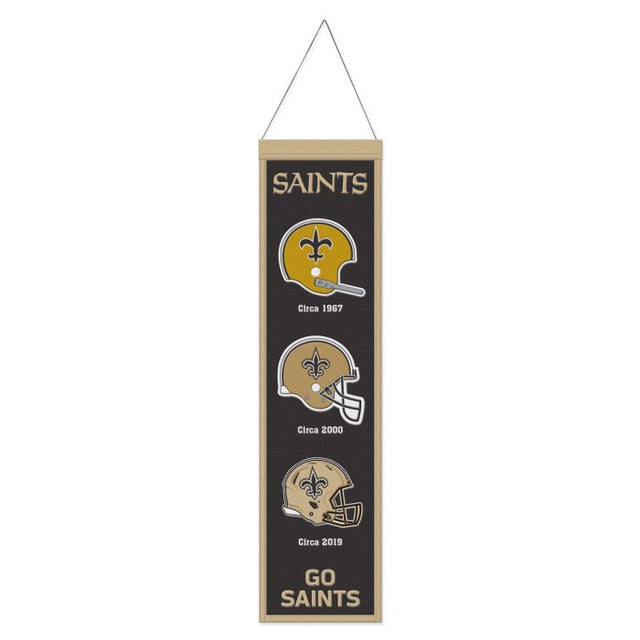 New Orleans Saints Wool Banner 8" x 32"