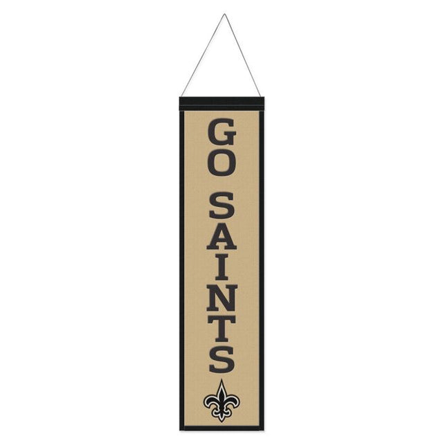 New Orleans Saints Wool Banner 8" x 32"