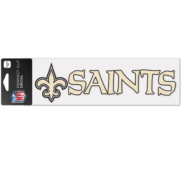 New Orleans Saints Wordmark Design Perfect Cut Decals 3" x 10"