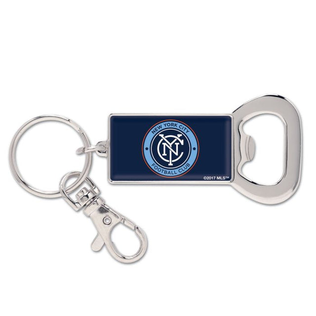 Llavero con abrebotellas rectangular del New York City FC