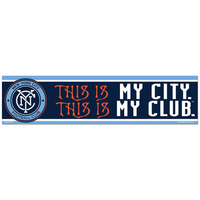 Tira de parachoques del New York City FC de 3" x 12"