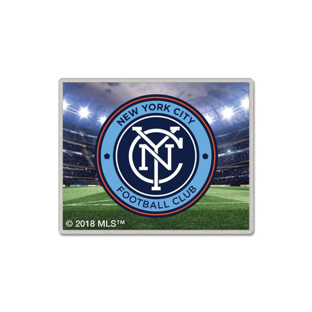 Tarjeta de joyería con pin de colección del New York City FC