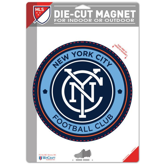 Imán troquelado con el logotipo del New York City FC, 6,25" x 9"