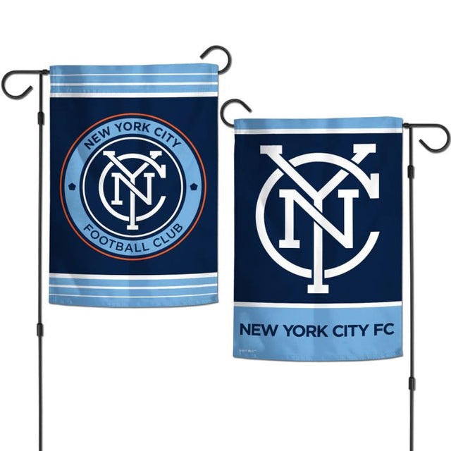 Banderas de jardín con el logotipo del New York City FC, de 2 lados, 12,5" x 18"