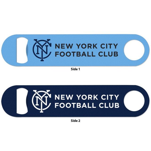 Abridor de botellas de metal de dos caras del New York City FC