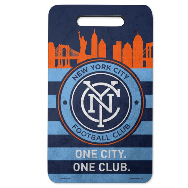 Cojín de asiento del New York City FC ONE CITY. ONE CLUB. Almohadilla para rodillas de 10 x 17