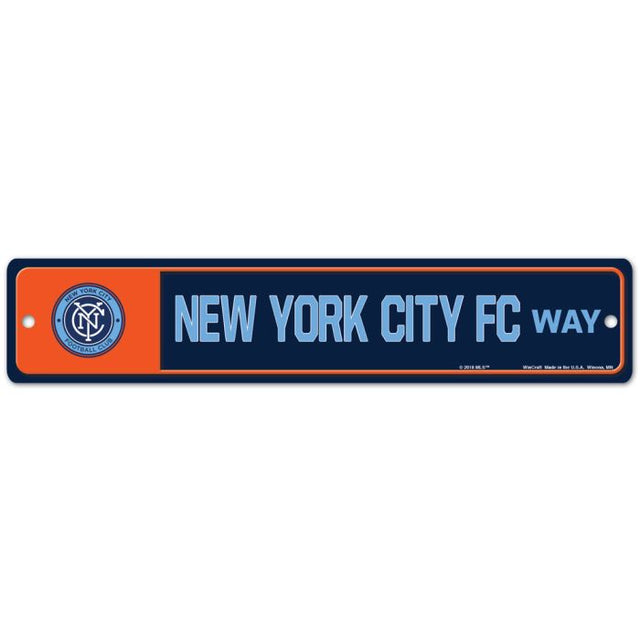 Letrero de calle/zona del New York City FC de 3,75" x 19"