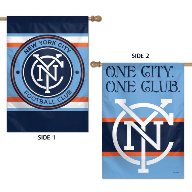 Bandera vertical del New York City FC de 2 lados, 28" x 40"