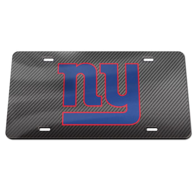 New York Giants CARBON Acrylic Classic License Plates