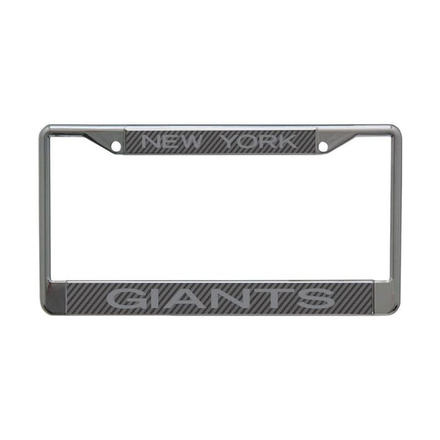 New York Giants CARBON Lic Plt Frame S/L Printed