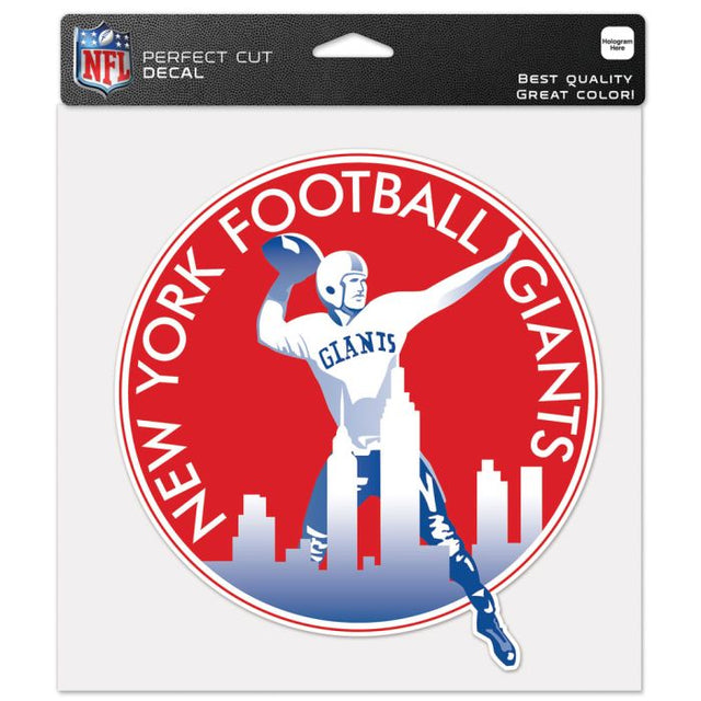 New York Giants / Classic Logo Retro Perfect Cut Color Decal 8" x 8"