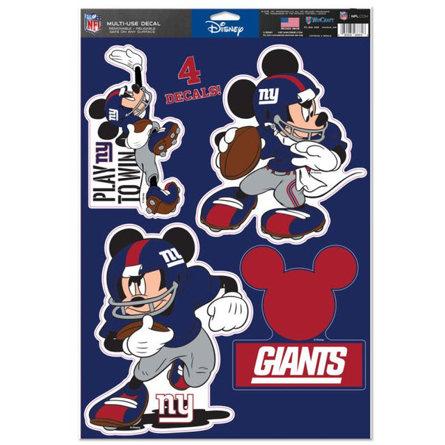 New York Giants / Disney Mickey Mouse Multi-Use Decal 11" x 17"