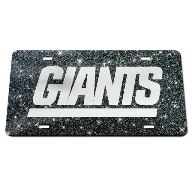 New York Giants GLITTER BACKGROUND Acrylic Classic License Plates