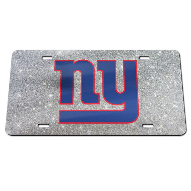 New York Giants GLITTER BACKGROUND Acrylic Classic License Plates