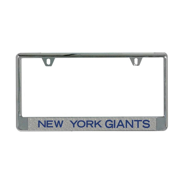 New York Giants GLITTER BACKGROUND Lic Plt Frame B/O Metallic