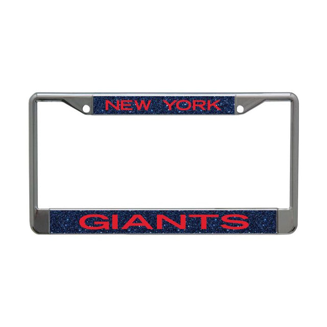 New York Giants GLITTER BACKGROUND Lic Plt Frame S/L Printed