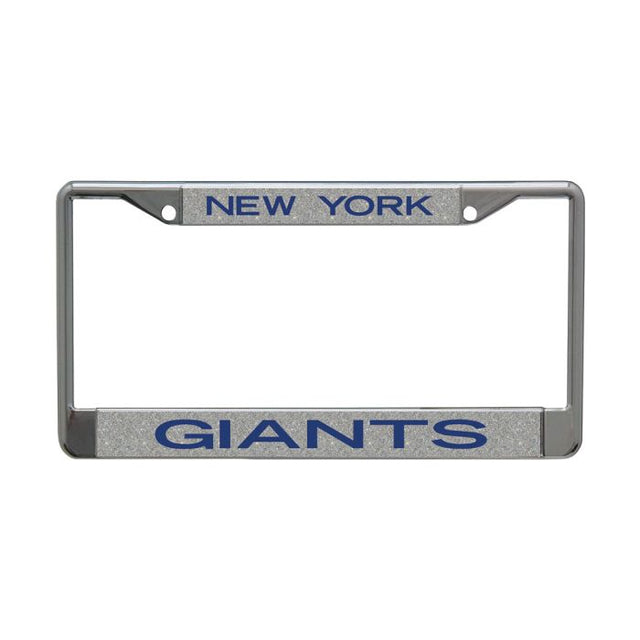 New York Giants GLITTER BACKGROUND Lic Plt Frame S/L Printed