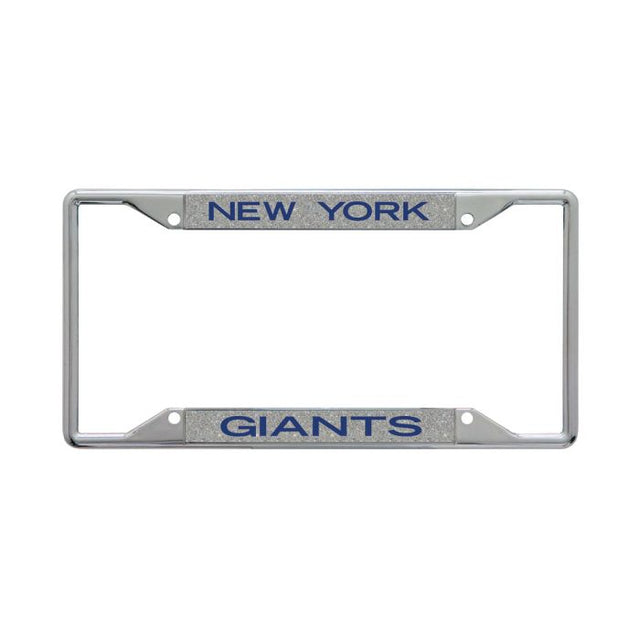 New York Giants GLITTER BACKGROUND Lic Plt Frame S/S Printed